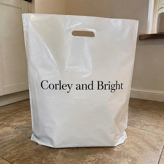 Custom plastic bags — customer photo