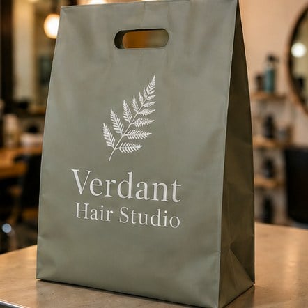 Customized plastic bags for salons, spas and services