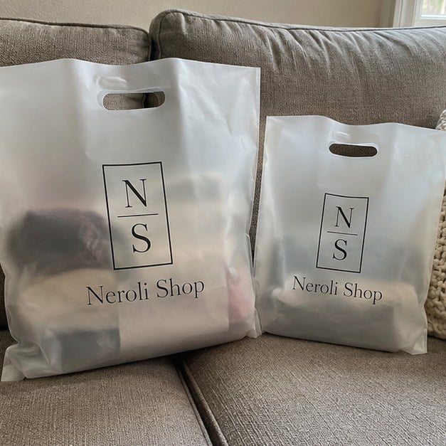 Personalized plastic bags — customer photo