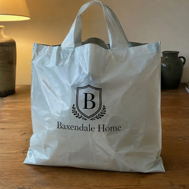 Plastic bags with logo — customer photo